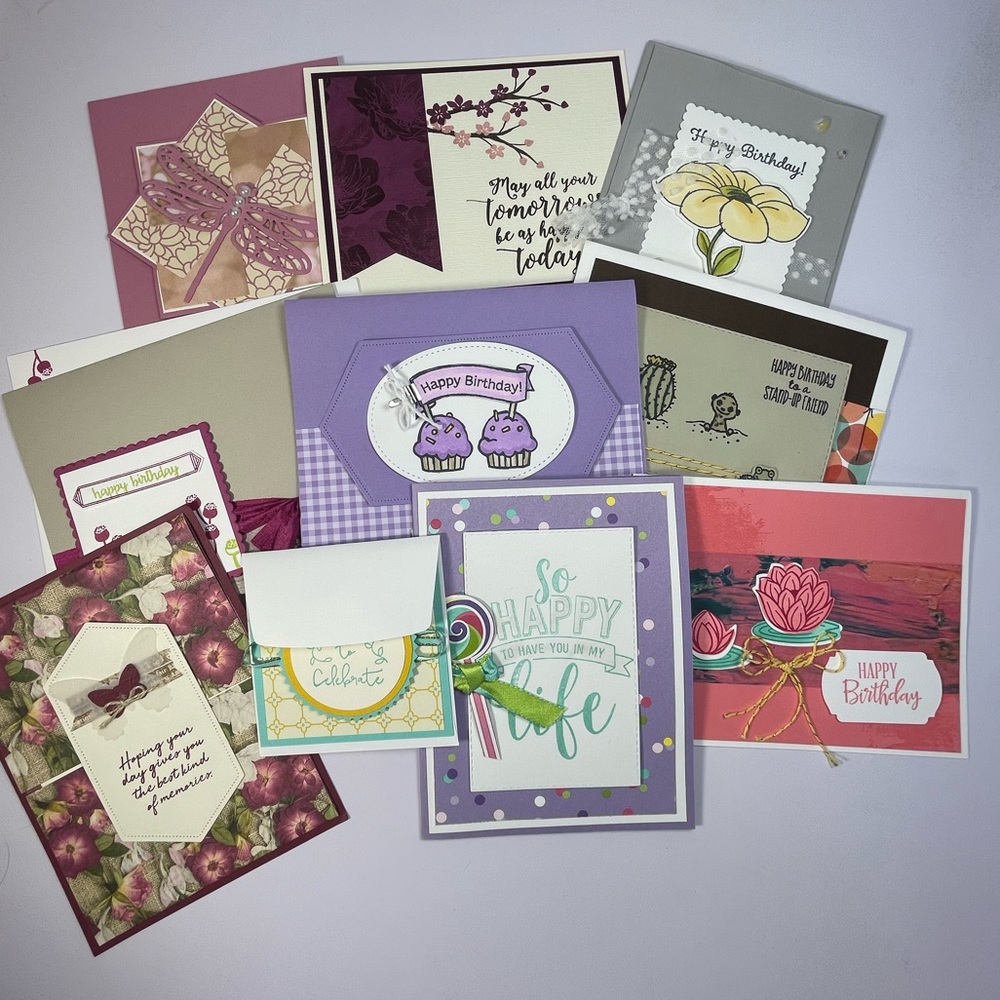 10 Handmade Birthday/ Celebration Stampin Up! Cards! NEW